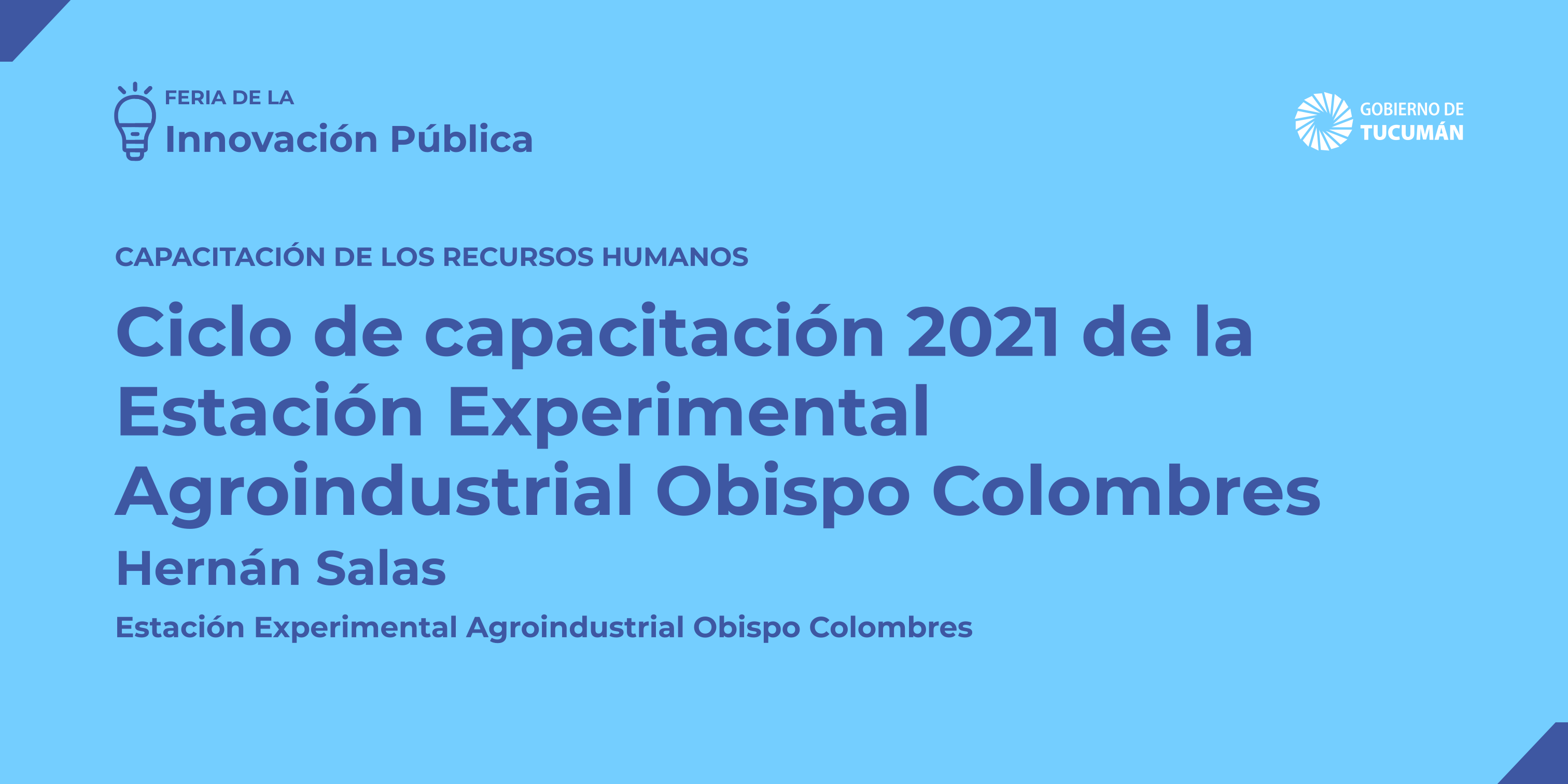 Ciclo de capacitación 2021 de la Estación Experimental Agroindustrial Obispo Colombres