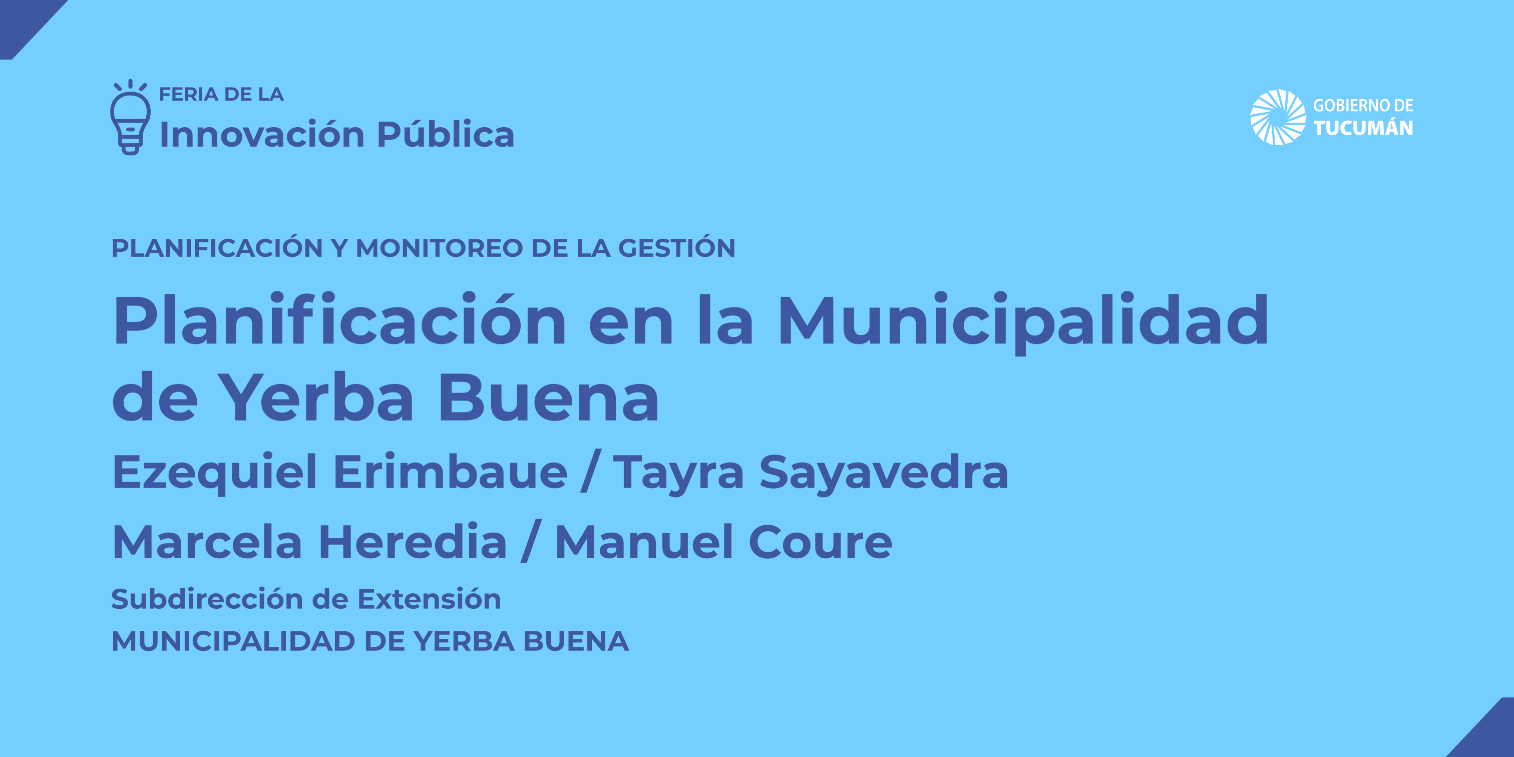 Planificación en la Municipalidad de Yerba Buena